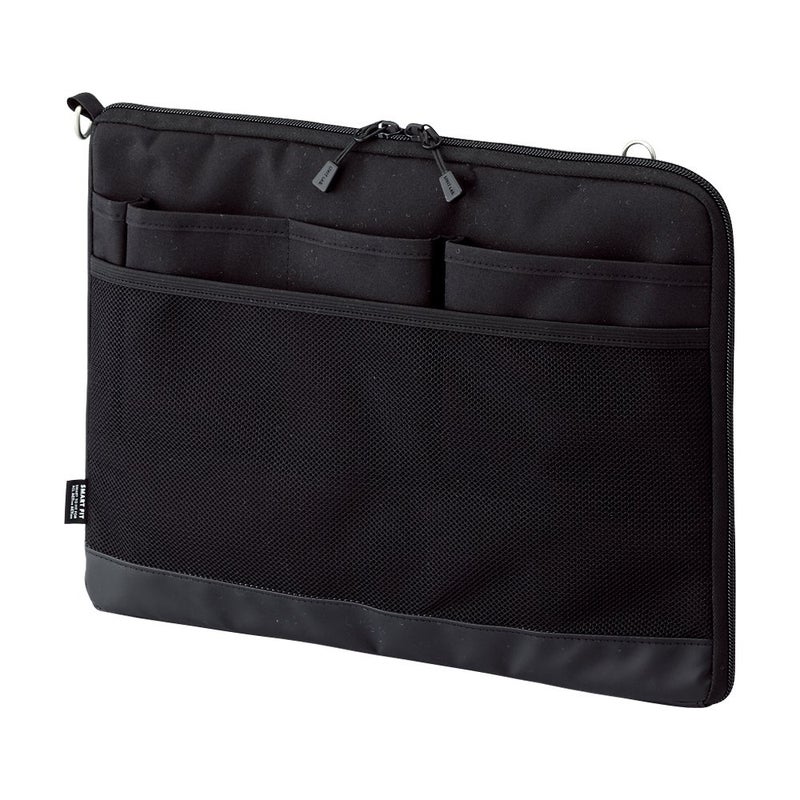 LIHIT LAB Laptop Sleeve, Water & Stain Repellent, Horizontal, 13.4" x 9.8", Black (A7681-24) - Image 1